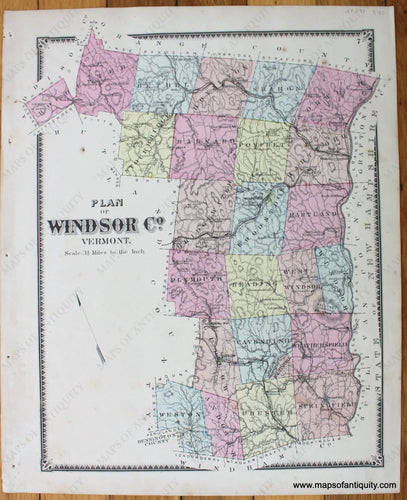 Antique-Hand-Colored-Map-Plan-of-Windsor-Co.-Vermont-1869-Beers-Ellis-&-Soule-Vermont-1800s-19th-century-Maps-of-Antiquity