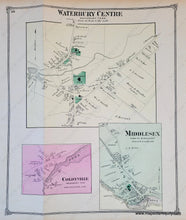 Load image into Gallery viewer, Genuine-Antique-Map-Waterbury-VT-Vermont-with-villages-of-Middlesex-Marshfield-Calais-and-Worcester-VT-1873-Beers-Maps-Of-Antiquity
