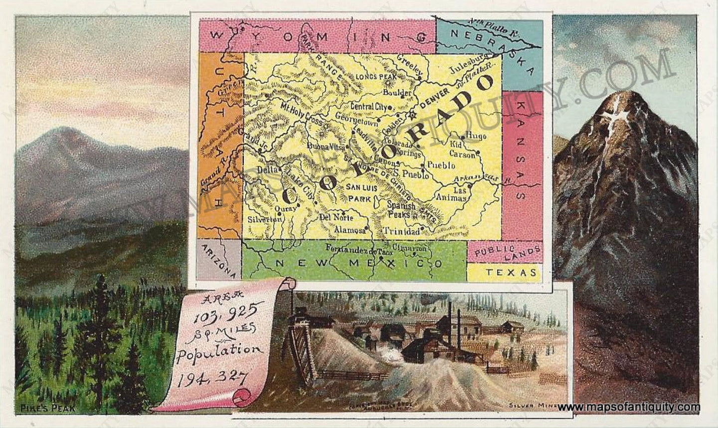 Antique-Arbuckle-Chromolithograph-Map-Colorado-Print-Prints-Maps-of-Antiquity