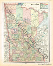 Load image into Gallery viewer, 1898 - Colorado Verso: Minnesota Antique Map Genuine Printed
