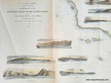 Load image into Gallery viewer, Antique-Hand-Colored-Coast-Chart-Western-Coast-of-the-United-States-Lower-Sheet-from-San-Francisco-to-San-Diego-United-States-West-1852-U.S.-Coast-Survey-Maps-Of-Antiquity
