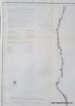 Load image into Gallery viewer, 1854 - Reconnaissance of the Western Coast of the United States, Middle Sheet, from San Francisco to Umpquah River. - Antique Report Chart
