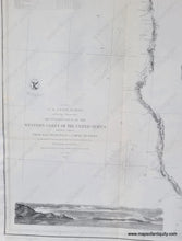 Load image into Gallery viewer, 1854 - Reconnaissance Of The Western Coast United States Middle Sheet From San Francisco To Umpquah
