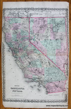 Load image into Gallery viewer, Antique-Map-Colton&#39;s-California-and-Nevada-Antique-Map
