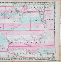 Load image into Gallery viewer, 1863 - Johnson's California, Territories of New Mexico, Arizona, Colorado, Nevada, and Utah. - Antique Map
