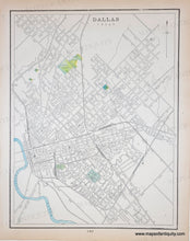 Load image into Gallery viewer, Antique 1900 map of Dallas, Texas with labeled streets and landmarks.
