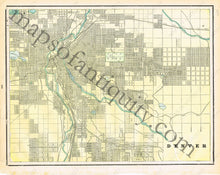 Load image into Gallery viewer, 1894 - Colorado Verso: Denver (Co) Antique Map Genuine Printed-Color
