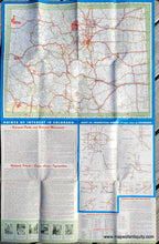 Load image into Gallery viewer, tourism pamphlet for COlorado with road map
