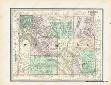 Load image into Gallery viewer, Antique-Printed-Color-Map-Wyoming-verso:-South-Dakota-United-States-West-Mid-West-c.-1885-Cram-Maps-Of-Antiquity
