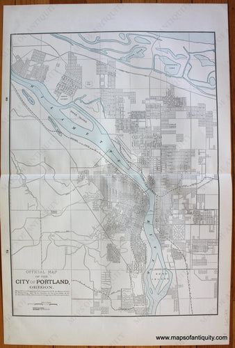 Antique-Map-Official-of-the-City-of-Portland-Oregon-Tacoma-Washington-Cities-Home-Library-and-Supply-Association-Pacific-Coast-1892-1890s-1800s-Late-19th-Century-Maps-of-Antiquity-