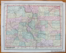 Load image into Gallery viewer, 1892 - New Mexico Verso: Colorado Antique Map Genuine Printed-Color
