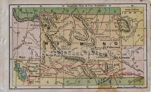 Antique-Map-Miniature-Map-of-Ohio-1880-Bradstreet-1800s-19th-century-maps-of-Antiquity