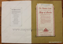 Load image into Gallery viewer, 1917 - The Alaska Line Antique Map Genuine Printed-Color Folding
