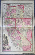 Antique-Print-Double-sided-sheet-with-multiple-maps:-Centerfold---Tunison's-California-Oregon-and-Nevada;-versos:-Tunison's-Colorado-/-Tunison's-Arizona-United-States-West-1888-Tunison-Maps-Of-Antiquity-1800s-19th-century