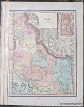 Load image into Gallery viewer, 1892 - California; Versos: Idaho Nevada Antique Chart Genuine Printed-Color Comparative
