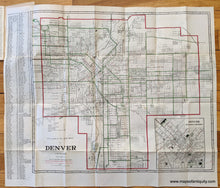 Load image into Gallery viewer, Genuine-Antique-Folding-Map-Clason&#39;s-Guide-Map-of-Denver-United-States-West-c.-1925-Clason-Map-Co.-Maps-Of-Antiquity-1800s-19th-century
