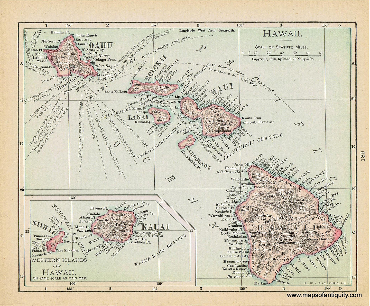 WES444-Antique-Map-Hawaii-Rand-McNally-1900