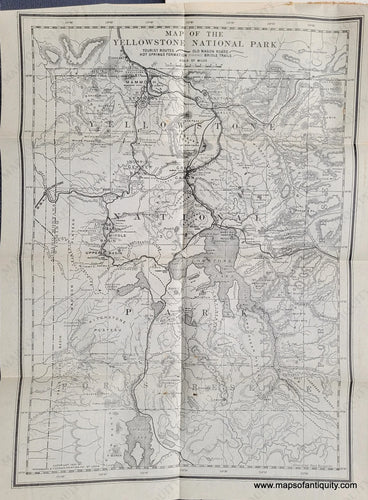 Genuine-Antique-Book-with-Map-Campbell's-New-Revised-Complete-Guide-and-Descriptive-Book-of-the-Yellowstone-Park-with-Map-of-the-Yellowstone-National-Park-1913-Burgoldt-Campbell-Maps-Of-Antiquity