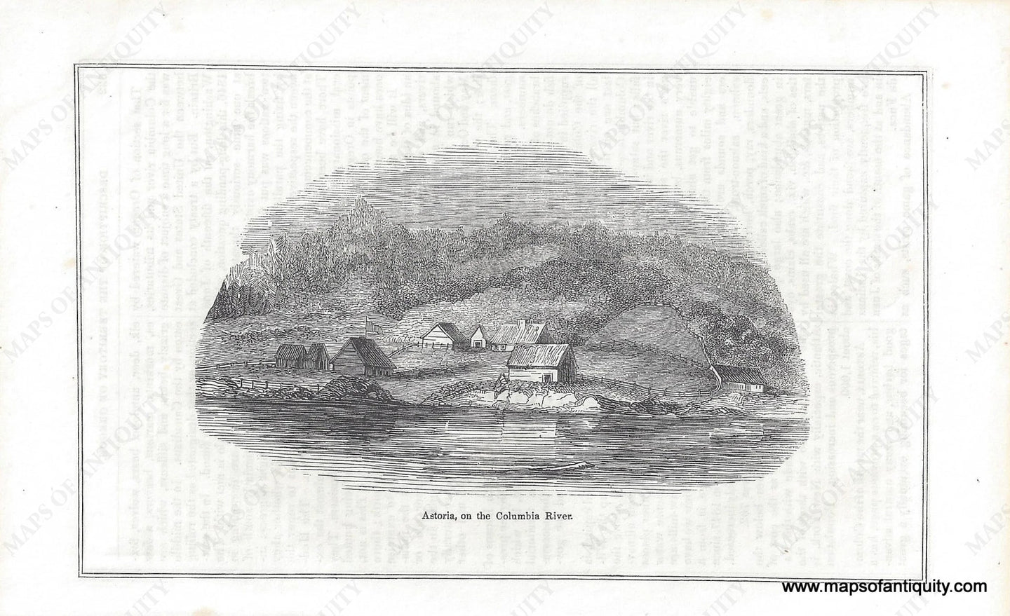 Genuine-Antique-Print-Astoria-on-the-Columbia-River-1848-Sears-Maps-Of-Antiquity