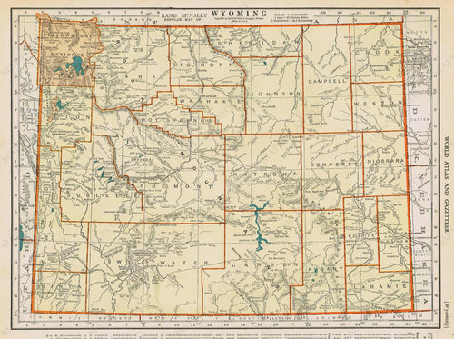 Genuine-Antique-Map-Popular-Map-of-Wyoming-1940-Rand-McNally-Maps-Of-Antiquity