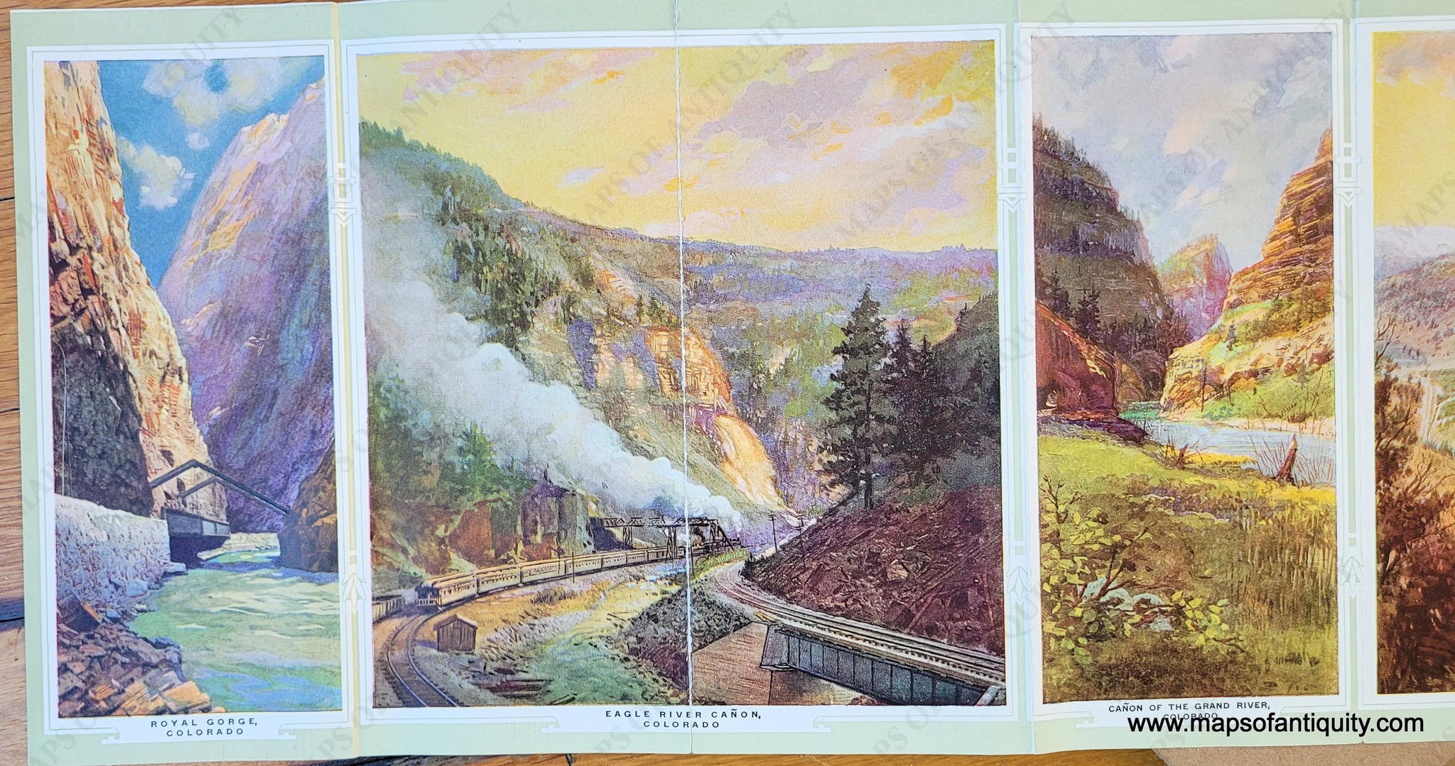 1950's Denver \u0026 Rio Grande Western Railroad Route Map-Ridgway \u0026 Monarch  Colorado | #2101417080, image size:2048x1079