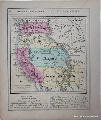 Genuine-Antique-Map-Oregon-Washington-Utah-and-New-Mexico-1857-Colton-Maps-Of-Antiquity