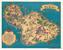 Load image into Gallery viewer, 1943 - Island of Maui / In the Territory of Hawaii - Double-sided map - Original map

