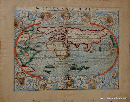 Antique-Hand-Colored-Map-Typus-Universalis**********-World--c.-1530-Munster-Maps-Of-Antiquity