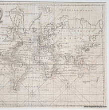 Load image into Gallery viewer, Genuine-Antique-Engraved-Black-and-White-Map-A-New-and-Correct-Chart-of-all-the-Known-World--1744-Emmanuel-Bowen-Maps-Of-Antiquity
