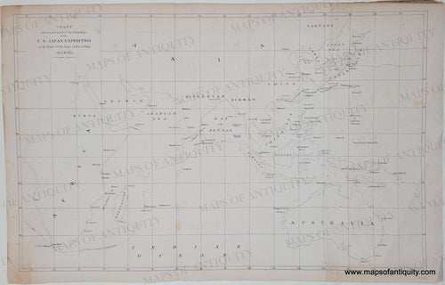 Genuine-Antique-Chart-Chart-Showing-the-Track-of-the-Flagships-of-the-U-S-Japan-Expedition-to-the-East-d-of-the-Cape-of-Good-Hope-1853-1854-c-1856-Ackerman-Maps-Of-Antiquity