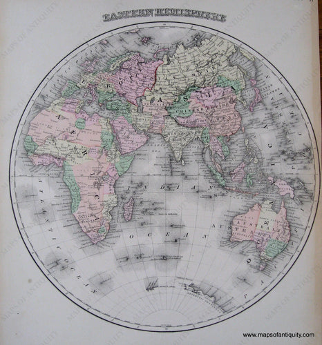 Antique-Hand-Colored-Map-Eastern-Hemisphere-World--1874-Gray-Maps-Of-Antiquity