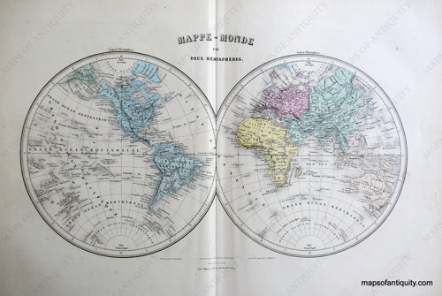 Antique-Hand-Colored-Map-Mappe-Monde-en-Deux-Hemispheres.-World--1884-Migeon-Maps-Of-Antiquity