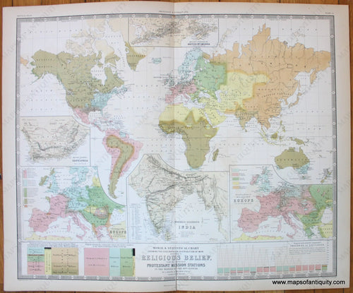 Moral-and-Statistical-Chart-of-the-Distribution-of-Man-Johnston-1856-Antique-Map-1850s-1800s