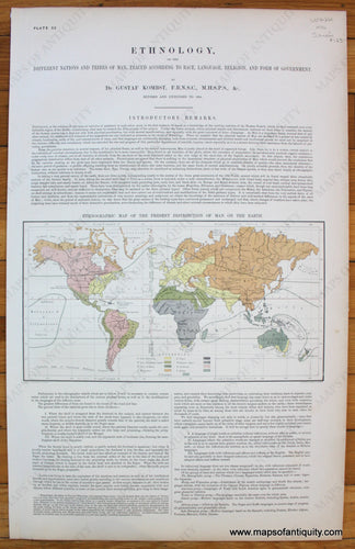 Ethnographic-Map-of-the-Present-Distribution-of-Man-on-the-Earth-Johnston-1856-Antique-Map-1850s-1800s