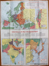 Load image into Gallery viewer, 1948 - The Cbs Map Of The Changing World Antique Genuine Printed-Color Folding
