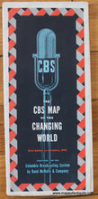 Load image into Gallery viewer, 1948 - The Cbs Map Of The Changing World Antique Genuine Printed-Color Folding
