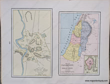 Load image into Gallery viewer, 1892 - Prevailing Religions Of The World; Verso: Map City Ancient Rome During Its Greatness
