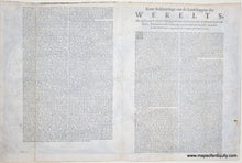 Load image into Gallery viewer, 1682 - Werelt Caert - Map of the World in Hemispheres - Antique Map
