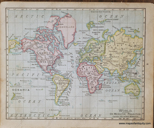 Genuine-Antique-Map-World-on-Mercator-Projection-1900-Rand-McNally-Maps-Of-Antiquity