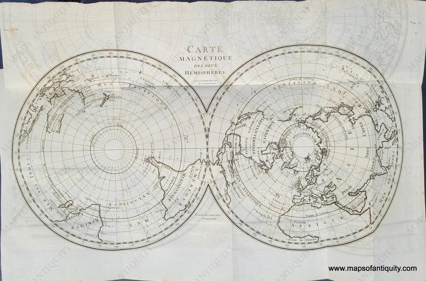 Genuine-Antique-Map-Carte-Magnetique-des-Deux-Hemispheres-1795-Tardieu-Buffon-Maps-Of-Antiquity