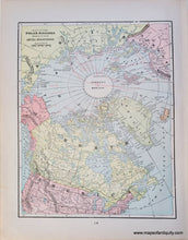 Load image into Gallery viewer, 1900 - Eastern Hemisphere / Map of the Polar Regions Showing the Recent Arctic Discoveries - Antique Map
