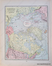 Load image into Gallery viewer, 1900 - Eastern Hemisphere / Map Of The Polar Regions Showing Recent Arctic Discoveries Antique
