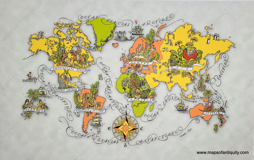 Genuine-Vintage-Map-Untitled-World-Map-1960s-Liozu-Maps-Of-Antiquity