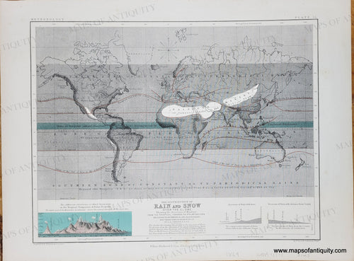 Genuine-Antique-Map-The-Distribution-of-Rain-and-Snow-over-the-Globe-1869-Johnston-Maps-Of-Antiquity