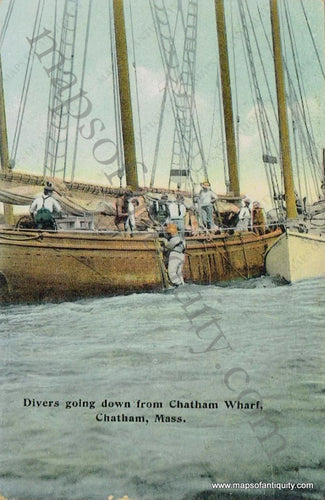 Antique-Postcard-Chatham-Wharf-Chatham-Mass.