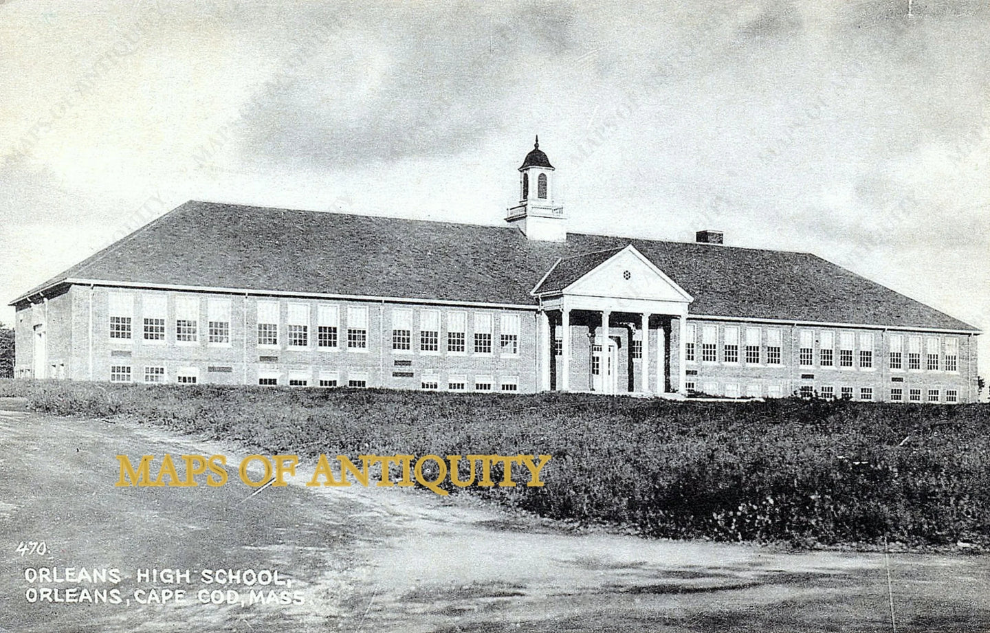 Antique-Postcard-Orleans-High-School-Orleans-Cape-Cod-Mass.