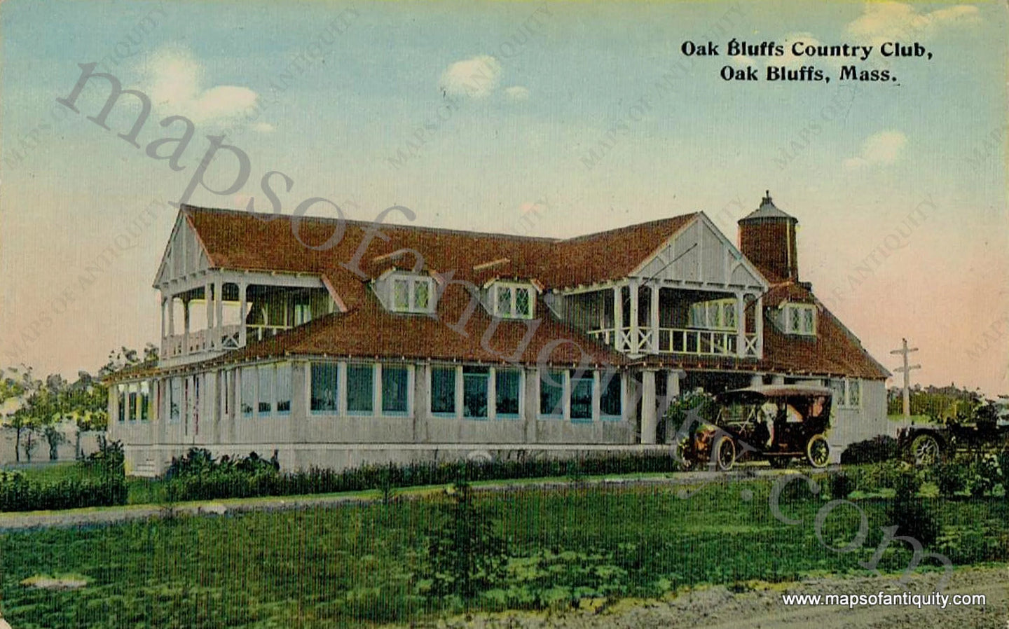 Colored-Antique-Postcard-Oak-Bluffs-Country-Club-Oak-Bluffs-Mass---Postcard-Antique-Postcards--c.-1925--Maps-Of-Antiquity