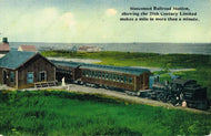 Colored-Antique-Postcard-Siasconset-Railroad-Station-Nantucket-Mass---Postcard-******-Antique-Postcards--c.-1935-Tichnor-Maps-Of-Antiquity