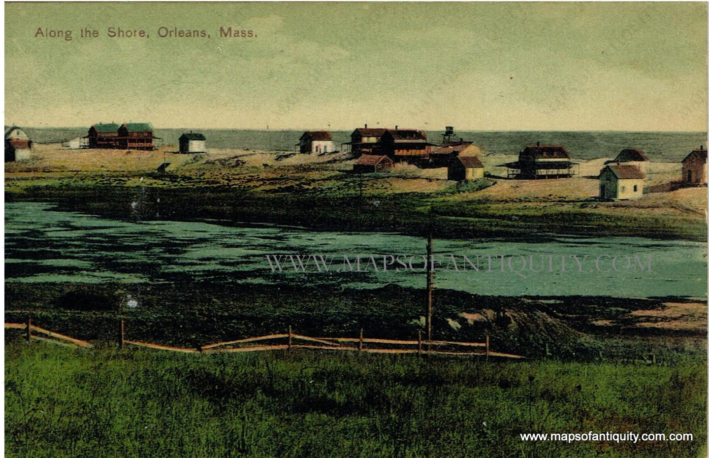 Antique-Postcard-Along-the-Shore-Orleans-Mass