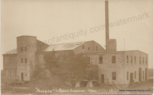 Genuine-Antique-Postcard-Freezer-Plant-Sandwich-Mass-Antique-Postcards-Other-Cape-Cod-1907-1914-Real-Photo-Maps-Of-Antiquity-1800s-19th-century